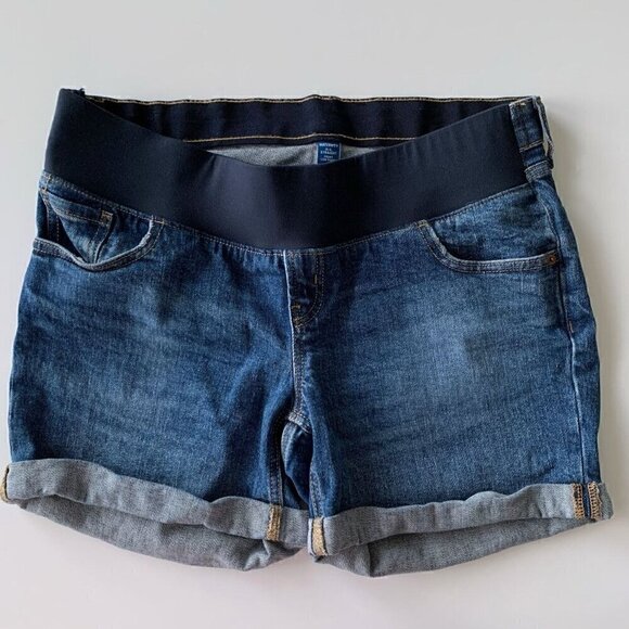Old Navy Maternity Jean O.G. Straight Front Low Panel Shorts 10 - Picture 2 of 5